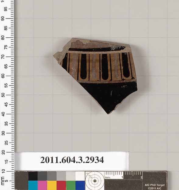 Terracotta fragment of a krater (bowl for mixing wine and water) or dinos (deep round-bottomed bowl)