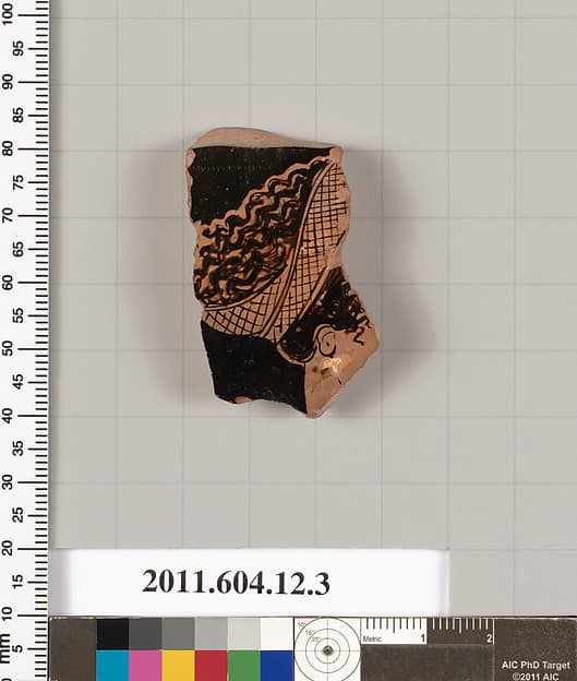 Terracotta fragment of a closed shape, by Black Fury Group