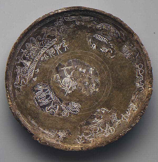 Fragmentary silver bowl