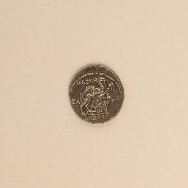 Silver denarius of Aemilius Scaurus