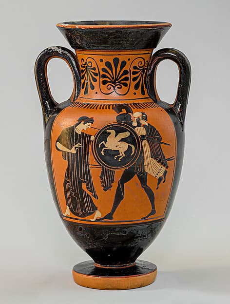 Terracotta neck-amphora (jar), by Diosphos Painter