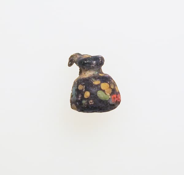 Glass pendant shaped like a jug