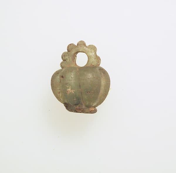 Glass pendant in the form of a jar