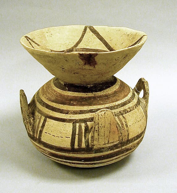 Terracotta funnel vase