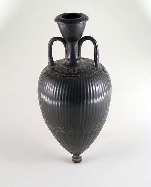 Terracotta amphoriskos (flask)