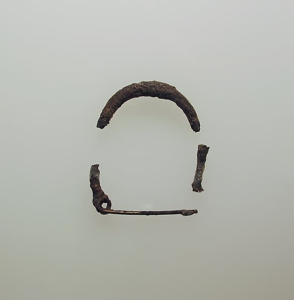 Silver fibula (safety pin)
