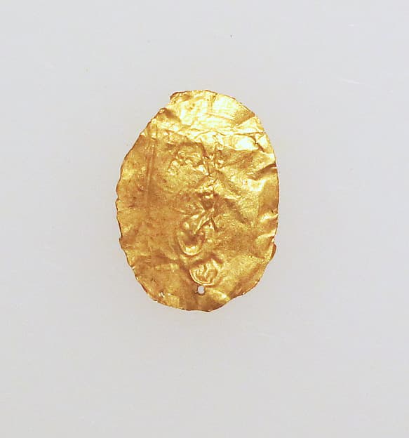 Roundel, disk with figure and column