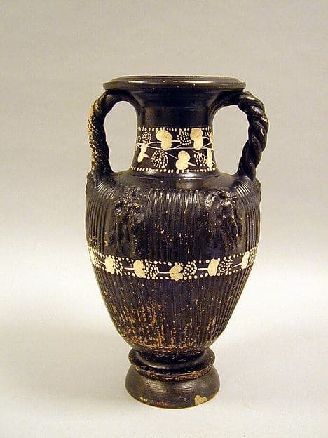 Terracotta amphora (jar), by Group with Horizontal Ivy Leaves