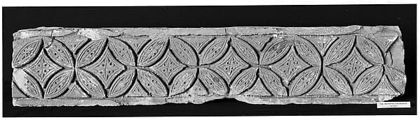 Fragment from a Post or Lintel with Leaves Branching from a Running Vine