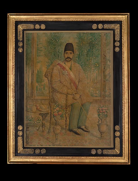 Portrait of Mirza 'Ali Asghar Khan (Amin al-Mulk, Amin al-Sultan, Atabeg-i Azam), by Isma'il Jalayir