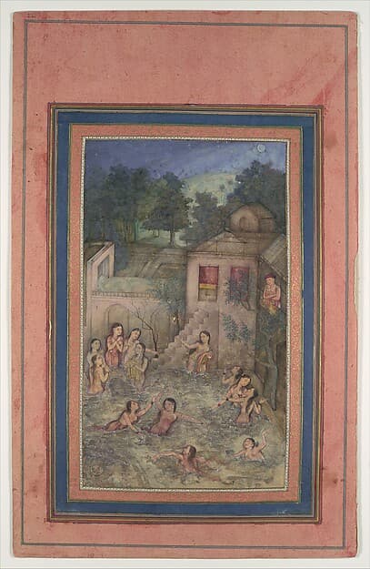 "Women Bathing by Moonlight", Folio from the Davis Album