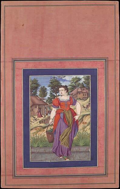 "Summer, from a Series of the Four Seasons", Folio from the Davis Album, by 'Ali Quli Jabbadar