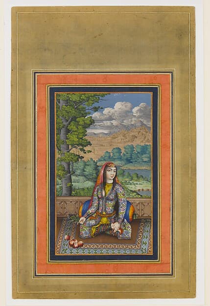 "Portrait of a Persian Lady", Folio from the Davis Album