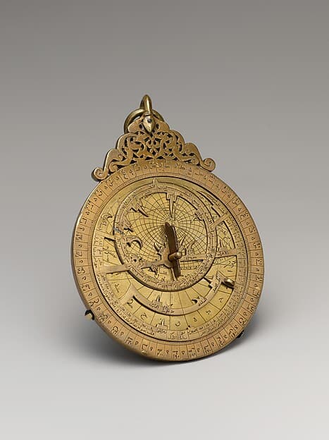 Astrolabe of ‘Umar ibn Yusuf ibn ‘Umar ibn ‘Ali ibn Rasul al-Muzaffari, by ‘Umar ibn Yusuf ibn ‘Umar ibn ‘Ali ibn Rasul al-Muzaffari