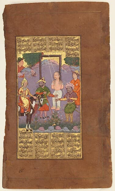 "Rescue of Bizhan by Piran", Folio from a Shahnama (Book of Kings) of Firdausi, by Abu'l Qasim Firdausi