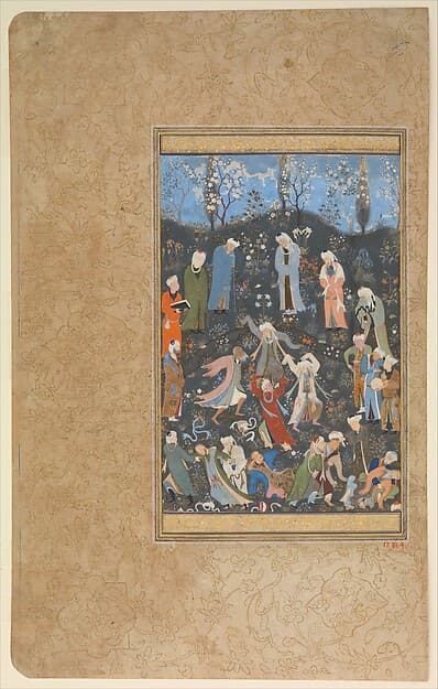 "Dancing Dervishes", Folio from a Divan of Hafiz, by Hafiz