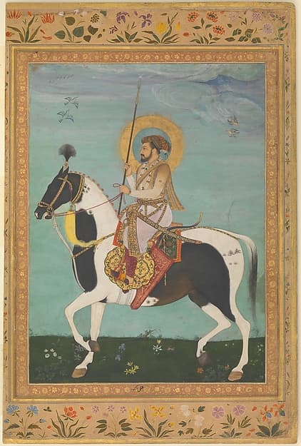 "Shah Jahan on Horseback", Folio from the Shah Jahan Album, by Payag