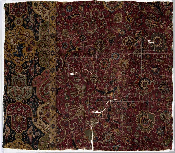 Fragment of a Carpet with Cartouche Border