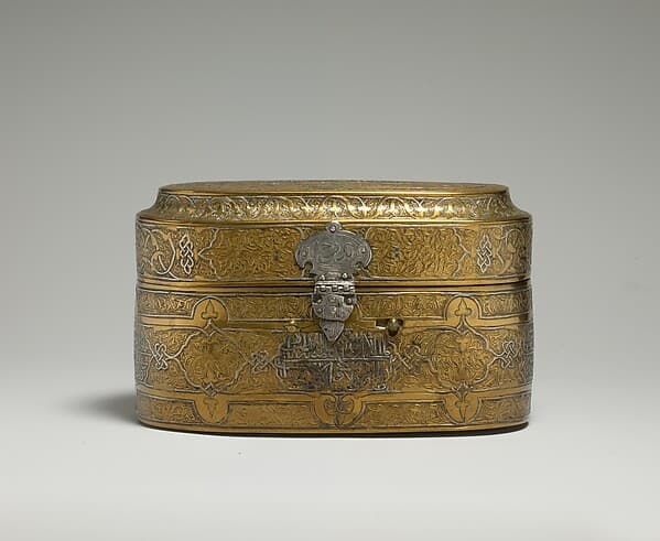 Lidded Box of Muhammad al-Hamawi, Timekeeper at the Umayyad Mosque, Damascus