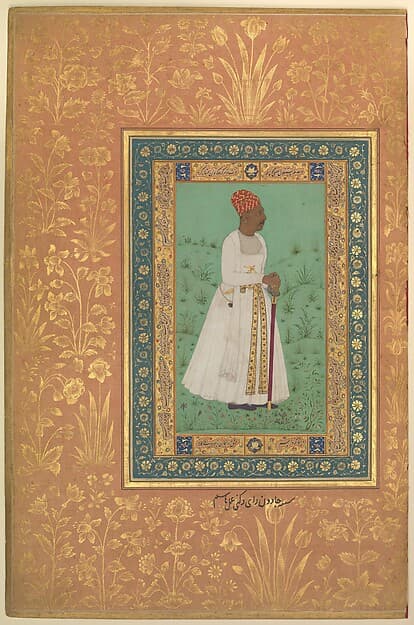 "Portrait of Jadun Rai Deccani", Folio from the Shah Jahan Album, by Hashim