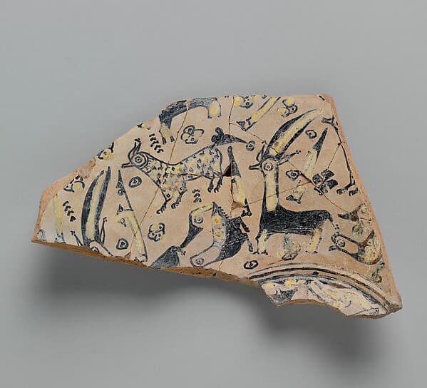 Buff Ware Fragment with Animal Decoration