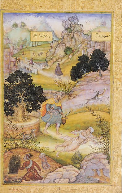 Khamsa (Quintet) of Amir Khusrau Dihlavi, by Basawan