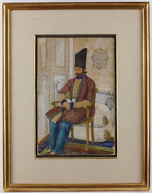 Portrait of `Ali Quli Mirza, I`tizad al-Saltana, by Abu`l Hasan Ghaffari, known as Sani' al-Mulk