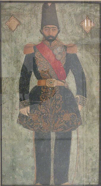 Portrait of Mirza Muhammad Ebrahim Khan Saham al-Mulk, by Abu`l Hasan Ghaffari, known as Sani' al-Mulk