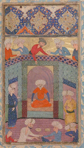 "A Ruler in his Palace", Folio from a Kulliyat (Complete Works) of Sa'di, by Sa'di