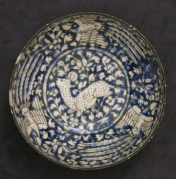 Bowl with Deer and Phoenix Motifs