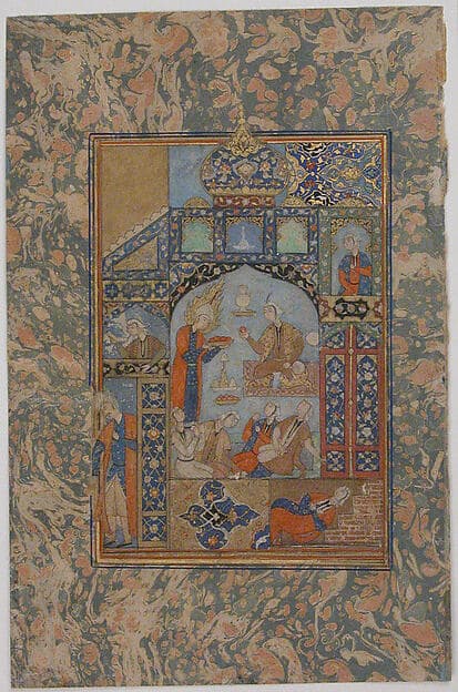 "Yusuf before the Ladies of Cairo", Folio from Yusuf and Zulaykha