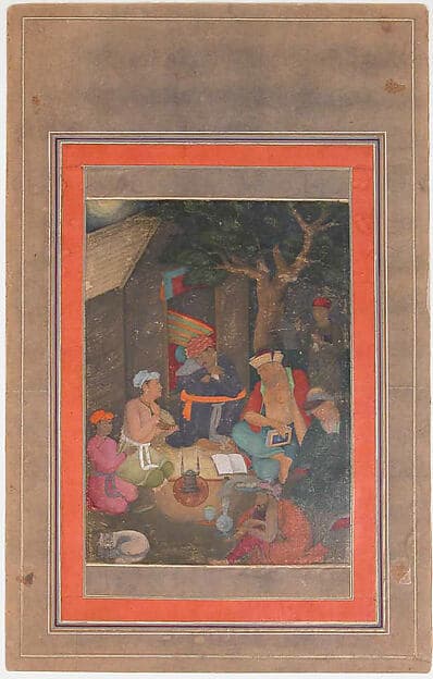 "Night Scene: Group Listening to Music", Folio from the Davis Album
