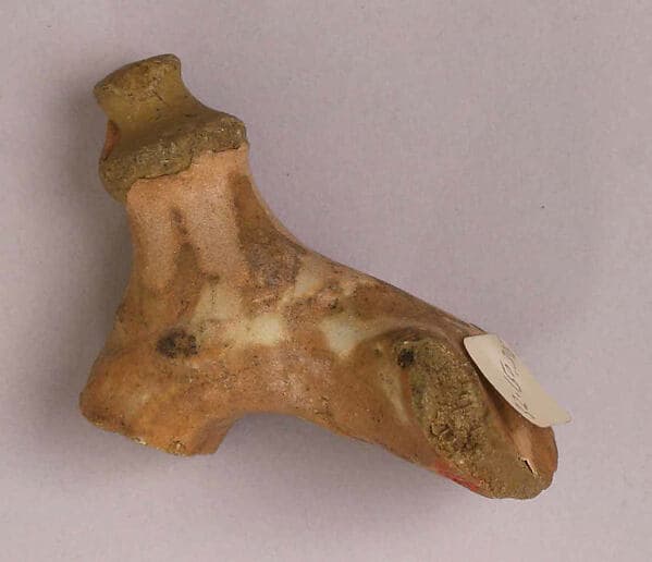 Fragment of a Luster-Painted Handle with Thumb Rest