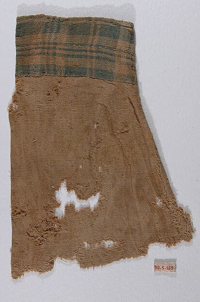 Sleeve Fragment with Plaid Cuff