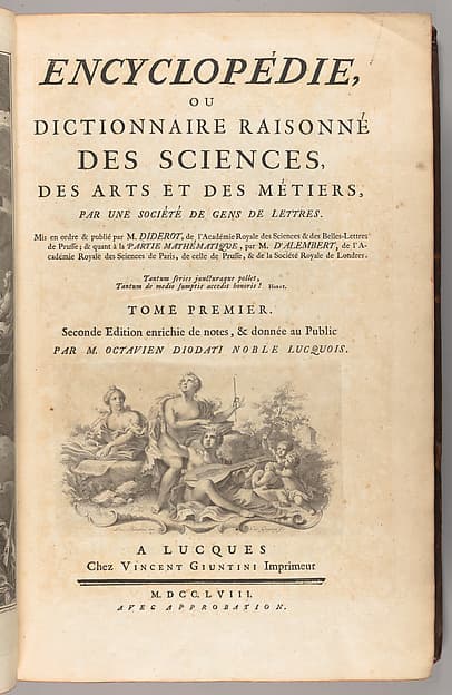 Encyclopédie, ou Dictionnaire raisonné des sciences, des arts et des métiers, par une société de gens de lettres, by Denis Diderot