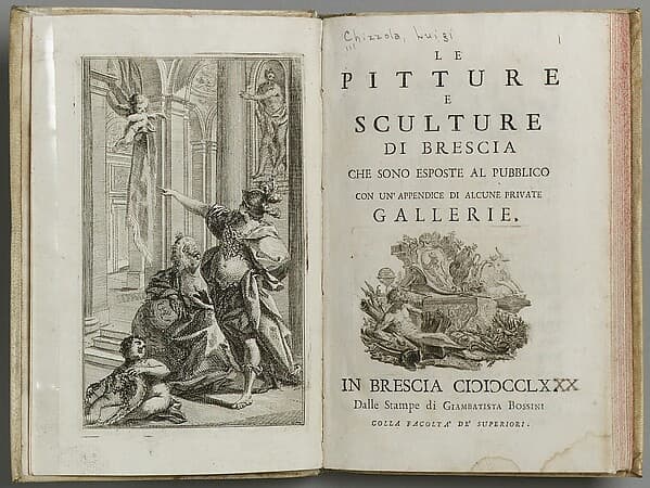 Le pitture e sculture di Brescia che sono esposte al pubblico con un' appendice di alcune private gallerie, by Luigi Chizzola