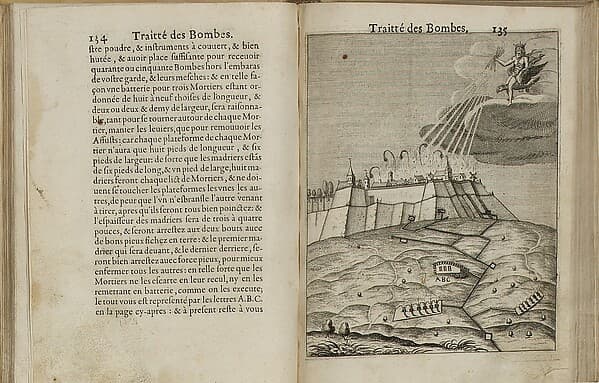 Pratiqve de la Guerre. Contenant l'usage de l'Artillerie, Bombes & Mortiers, Feux Artificiels & Petards, Sappes & Mines, Ponts & Pontons, Tranchees & Travaux, auec l'ordre des Assauts aux Breches. Ensemble vn traite des Feux de Ioye/par le sievr de Malthvs…, by Francis Malthus