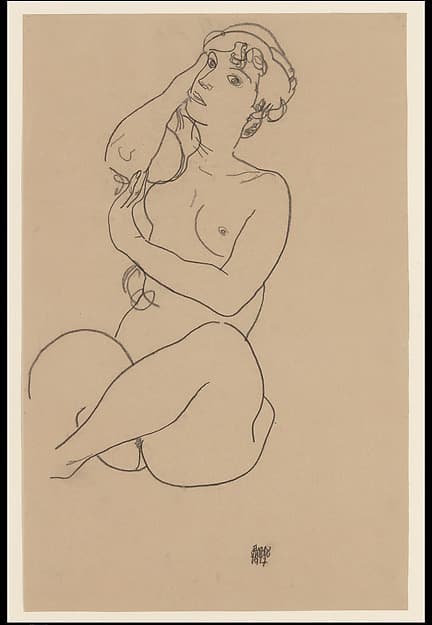 Nude, by Egon Schiele