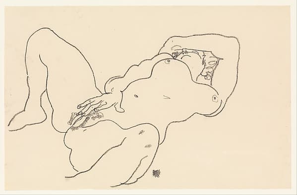 Reclining Nude, by Egon Schiele