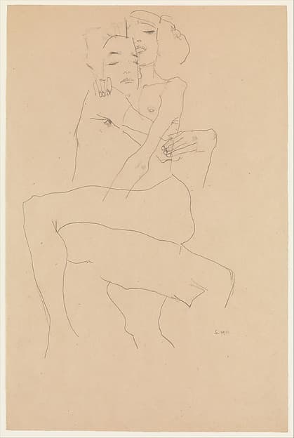 Couple Embracing, by Egon Schiele