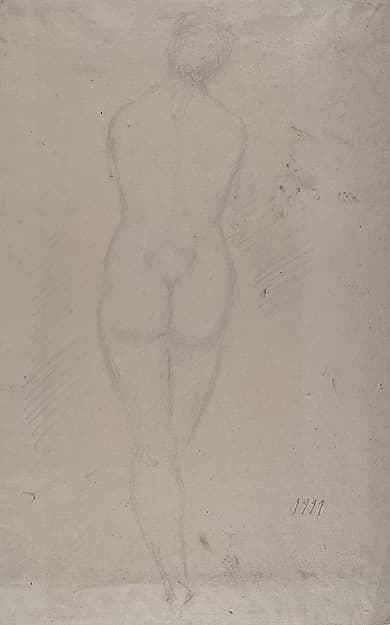 Standing Nude Woman, Back View, by Wilhelm Lehmbruck