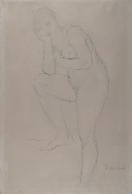 Standing Nude model, Facing Left, by Wilhelm Lehmbruck