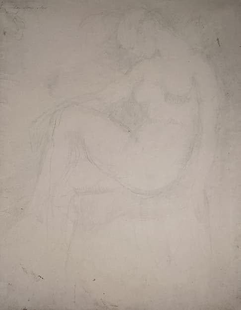 Seated Female Nude, Facing Left, by Wilhelm Lehmbruck