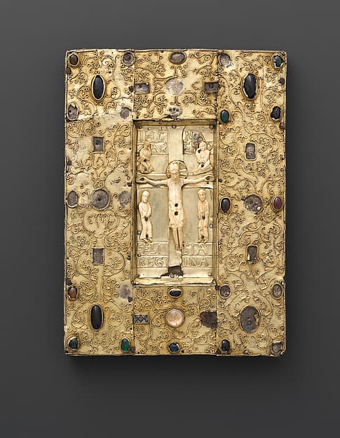 Panel with an Ivory Crucifixion Scene