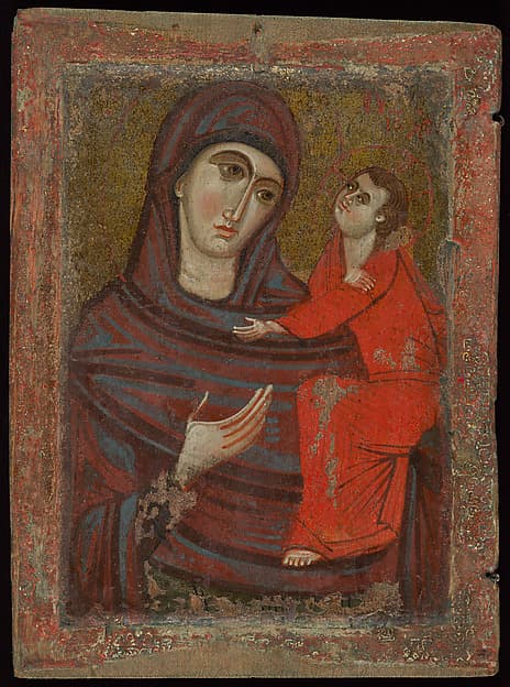 Icon of the Virgin and Child, Hodegetria variant, by Byzantine or Crusader