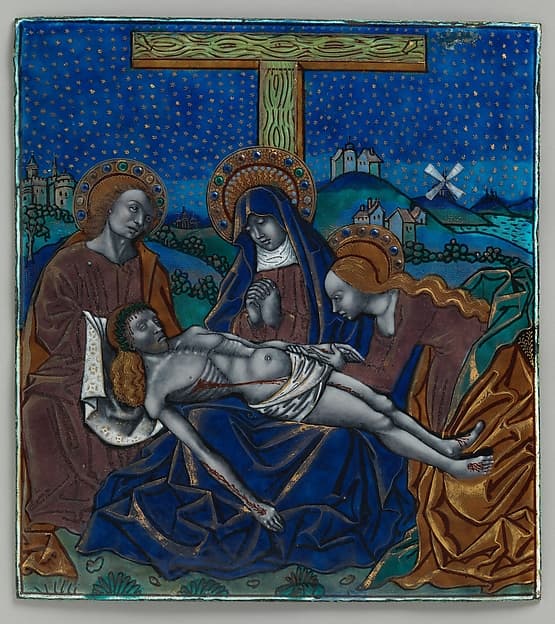 Triptych Panel with Pietá, by Master of the Triptych of Louis XII