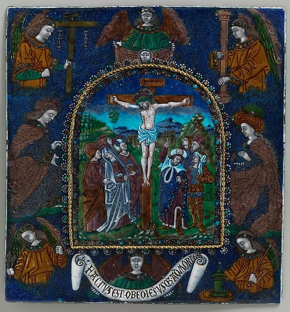 Plaque with the Crucifixion, by Master of the Orléans Triptych