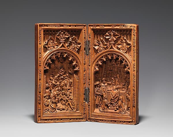 Diptych with the Nativity and the Mass of Saint Gregory