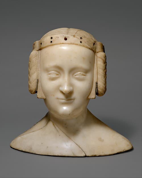 Tomb Effigy Bust of Marie de France (1327-41), daughter of Charles IV of France and Jeanne d'Evreux, by Jean de Liège