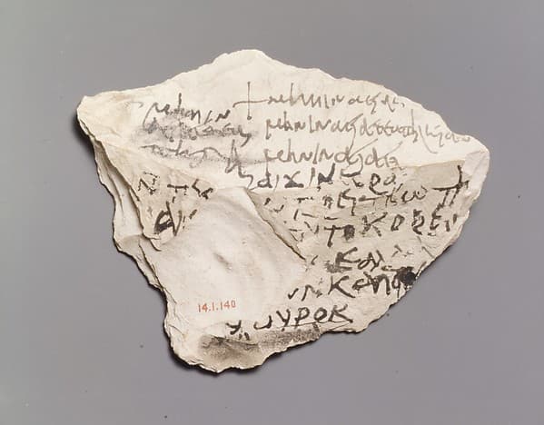 Ostrakon with Lines from Homer’s Iliad
